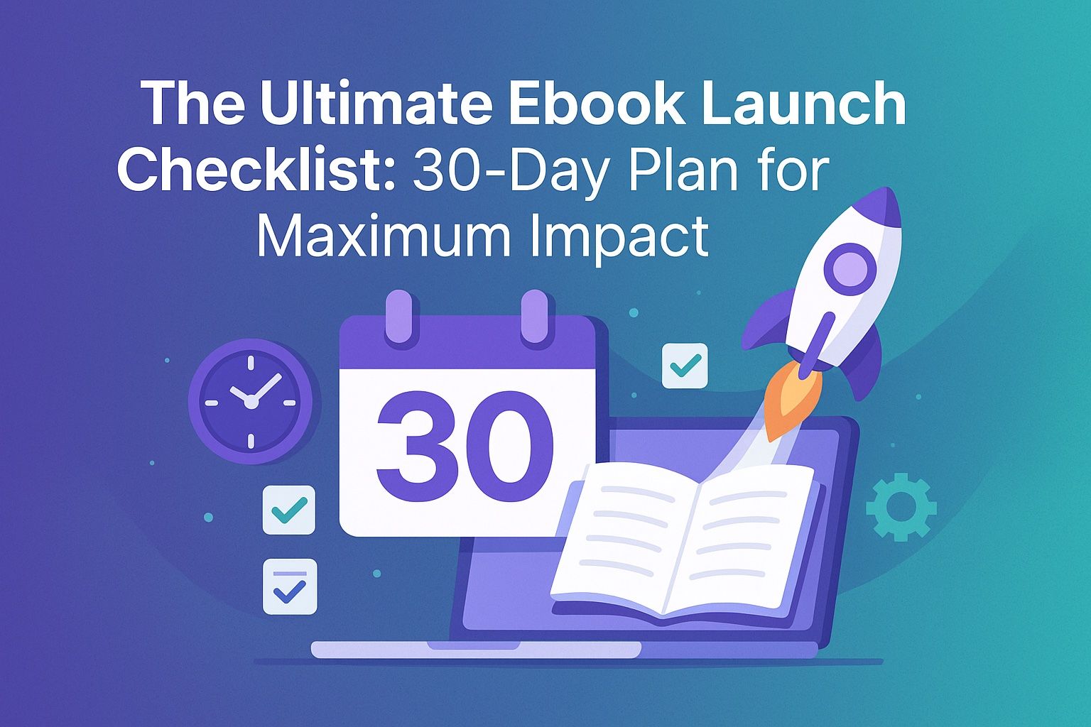Comprehensive ebook launch checklist with 30-day timeline and tasks